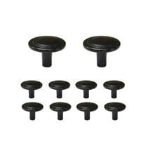 Mascot Hardware Contemporary 1-2/9 In. Hardware Cabinet Knob Matt-Black-Pack-20