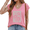 Rose Red, variant on Cozymy Soft Grey Floral Sleeveless Tee for Women, Elegant White Line Art Lily Graphic Shirt