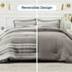 thumbnail image 2 of Set de Edredón Bedsure King 7 Piezas Rayas Taupe para Todas las Estaciones, 2 of 9