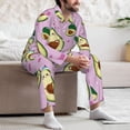 thumbnail image 7 of Sikiie Different Avocados Mens Pajama Set, Soft Warm Long Sleeve Sleepwear, Cozy Button-Down Pjs for Men-Medium, 7 of 7