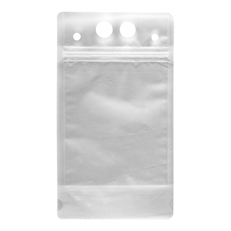Bag Tek 17 oz Rectangle Clear Plastic Drink Pouch - Double Zipper