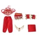 thumbnail image 5 of Conjunto de disfraces de danza del vientre para niños, conjunto de disfraz de danza del vientre con top y pantalones halter, lentejuelas 140cm, 5 of 9