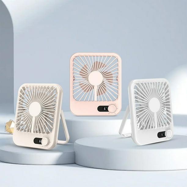Fiudx Mini Ventilador de Escritorio (2024), Diseño Compacto y Plegable, con Energía Eólica de Alta Velocidad, Recargable Por Usb, Funcionamiento Silencioso, Ideal para El Hogar, La Oficina y El Exter