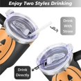 thumbnail image 5 of Happy Halloween Ghost Cup with Handle and Straws 40 oz Stainless Steel Halloween Travel Cup Birthday Present for Women Girls Daughter Mom Gifts for Him/Her Coffee Mugs, 5 of 7