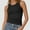 Black, variant on Women's Crew Neck Tank Tops Breathable Slim Fit Sleeveless Design Trendy Going Out Tops