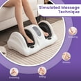 thumbnail image 3 of Giantex Foot Massager Machine, Electric Therapeutic Shiatsu Foot Calf Massager w/Kneading & Rolling for Foot & Ankle Pain, White, 3 of 9