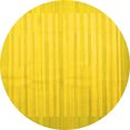 thumbnail image 1 of Ahgly Company Indoor Round Abstract Yellow Contemporary Area Rugs, 4' Round, 1 of 4