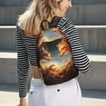 thumbnail image 5 of Rocae Red And Gray Flame Fox for Canvas College Laptop Backpack for Men Women-Small, 5 of 5