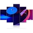 thumbnail image 1 of TISHIRON 5PCS Framed Canvas Wall Art Set,50"x24" DJ to Mix Canvas Art Decor, 1 of 7