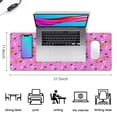 thumbnail image 5 of Long Mouse Pads for Desk,Pink Halloween Pattern Desk Mats on Top Of Desks, Desk Mouse Pad Extra Large with 3mm Non-Slip Base and Stitched Edge for Gaming,Office,Work,Home 31.5x11.8in, 5 of 5
