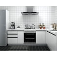 thumbnail image 4 of Peel and Stick Wallpaper, 17.7in x 32.8ft, White Plaid and Black Line, 4 of 10