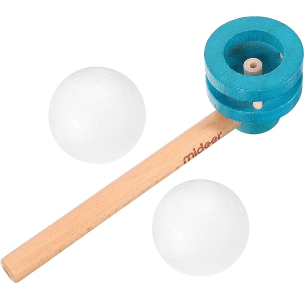 EeaseMX 1 bola de madera para soplar, juguete flotante divertido, juego de pelota flotante, juguete de equilibrio (color aleatorio)