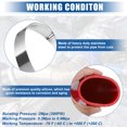 thumbnail image 3 of Unique Bargains 1 Set 45 Degree 3.0 Inch to 3.5 Inch ID 4Ply Elbow Reducer Silicone Hose with Clamps Red 76-89mm, 3 of 7