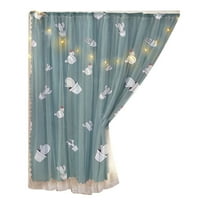 Tainini 59" x 39" Blackout Curtains for Bedroom with Tiebacks,Self Adhesive Rodless Curtains, Portable Curtains Room Darkening Curtains for Living Room