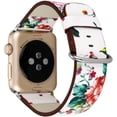 thumbnail image 3 of Band For Apple Watch With Free Tempered Glass Screen Protector 42mm/44mm, Jimbird Soft PU Leather Replacement Strap Wrist Band for Women Nike+, Series1/2/3/4(Protector just fit 42mm), 3 of 7