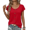 thumbnail image 4 of Molidfa Women's Crew Neck Graphic Print Casual Short Sleeve T-Shirt, 4 of 5