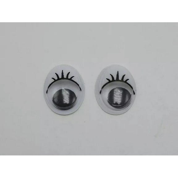 U8MO 200 Eyelashes Wiggly Wobbly Googly Eyes Oval 12X16mm foy DIY Doll Scrapbooking