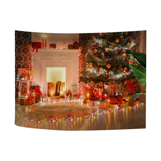 Panxico Tapisseries Fond de Noël Tissu Photo de Studio Motif de Noël Couverture de Fond de Photographie L