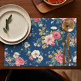 thumbnail image 5 of Pioneer Flower Floral Print Pattern Summer Placemats Table Placemats Set Of 4-Linen Kitchen Washable Placemats Table Mats 12x18 Inch Non-Slip Heat Resistant, 5 of 5