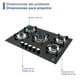 thumbnail image 4 of Tricombo Supra, parrilla de 5 quemadores con cristal templado, campana negra y horno de gas, 4 of 8