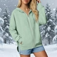 thumbnail image 2 of BLVB Womens Zip up Hoodies Oversized Sweatshirts Fall Fashion Outfits Side Slit Casual Jackets Winter Clothes with Pockets, 2 of 5