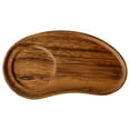 thumbnail image 2 of Oval Wooden Tray, Wooden Coffee and Breakfast Tray, Creative Storage Tray, Afternoon Tea Coffee Cup Snack Tray, Irregular Charcuterie Tray 9.45x4.92 Inch (1Pcs), 2 of 7