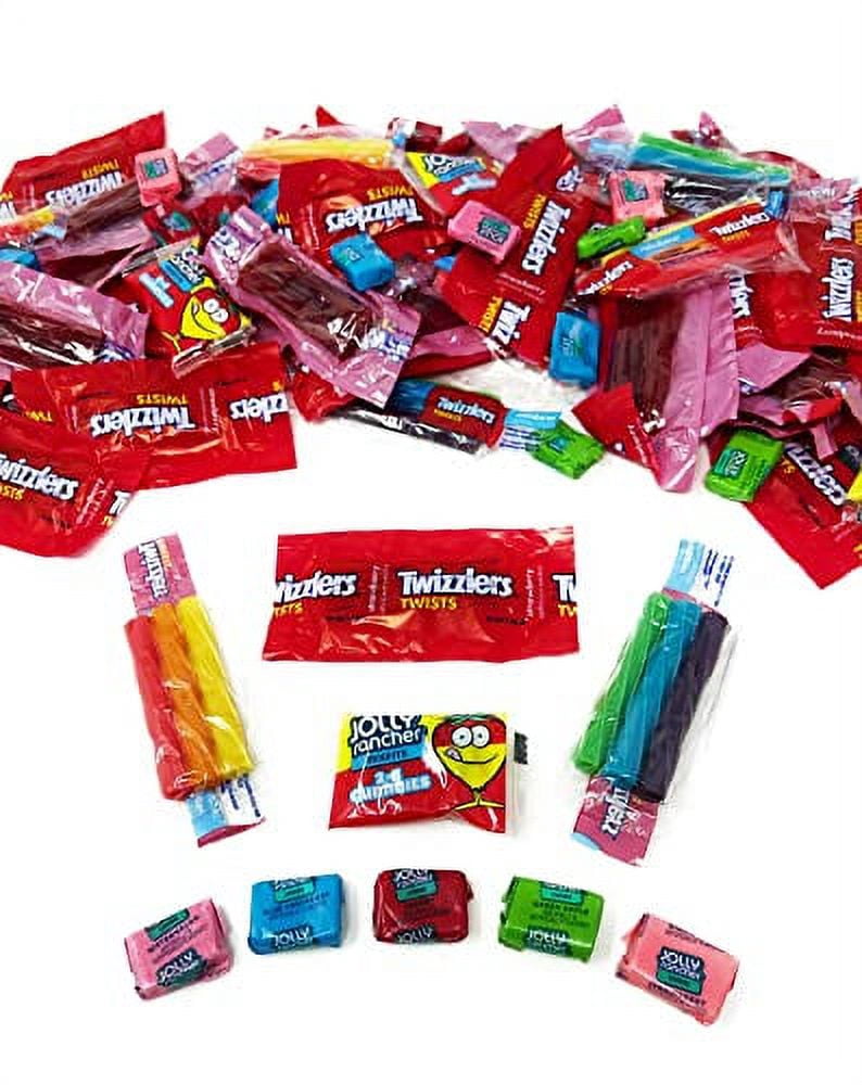 Chewy Fruit Candy Assortment - 2 lbs - Jolly Rancher Chews and Gummies + Twizzlers Original and Rainbow Twists - Soft Gummy Candy Party Mix Bulk Sweet Assortment - Individually Wrapped, 32 oz.