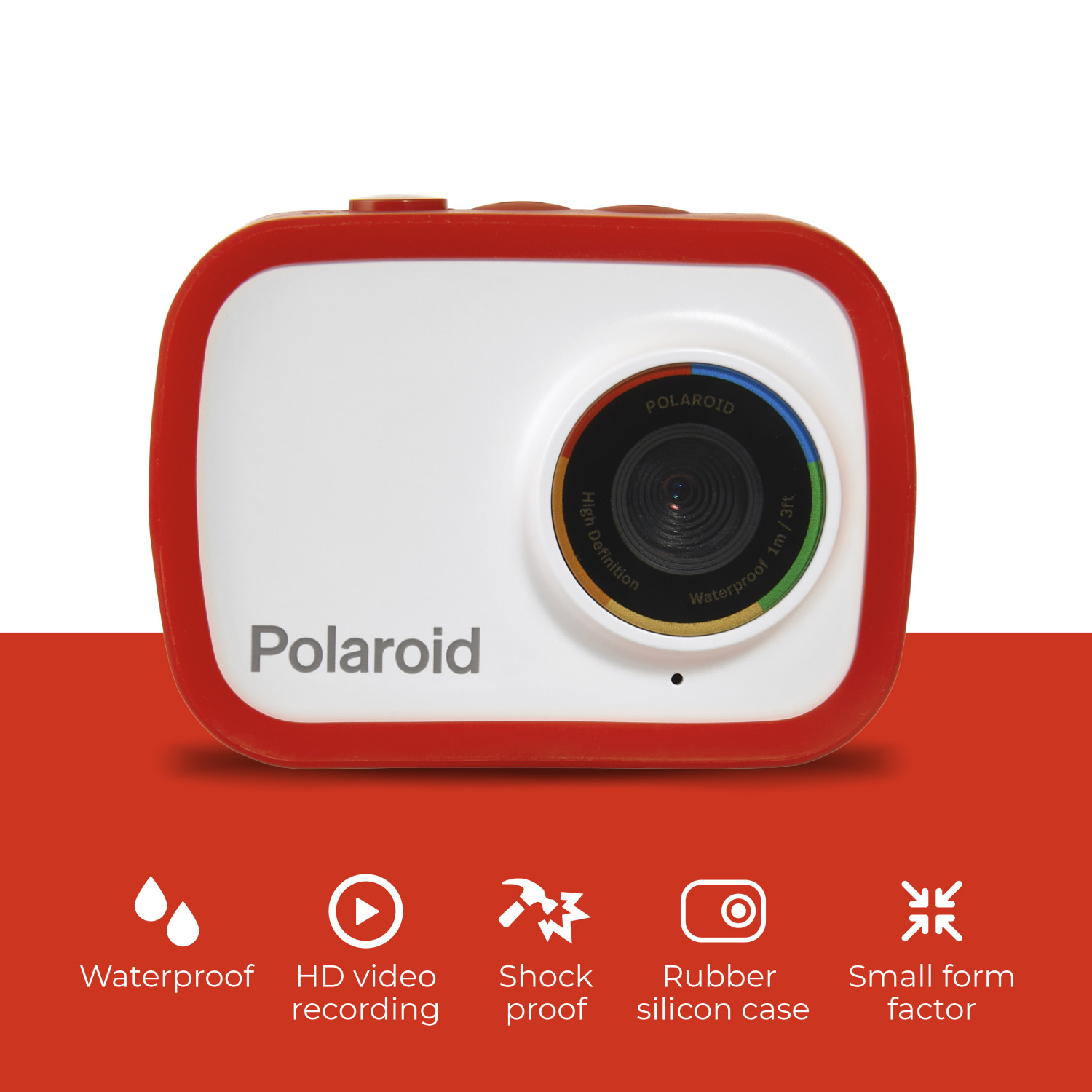 Polaroid 720p 12.1mp Sport Action Camera, Waterproof, Rechargeable ...