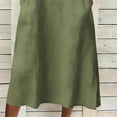 thumbnail image 6 of TaTaai Women's Loose Fit Slip Dress Solid Color Sleeveless V-Neck Linen Feel Button Front Casual Maxi Dress Summer Pocket Detail Gift, 6 of 7