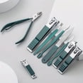 thumbnail image 6 of Portable Stainless Steel Nail Clippers Manicure and Pedicure Tool Set,Cuticle Cleaning Ear Spoon Nail Scissors Grooming Kit for Travel and Home-18Pcs-Dark Green, 6 of 6