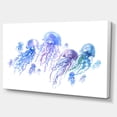 thumbnail image 2 of Groupe de Méduses Bleu Violet - Impression sur Toile Abstraite, 2 of 3