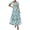 Floral Blue Green, variant on PRETTYGARDEN Womens Summer Puff Short Sleeve Maxi Dress Square Neck Smocked Tiered Ruffle A Line Long Flowy Beach Dresses