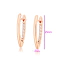 thumbnail image 2 of Aretes Arracadas en Forma de V Swarovski Oro Rosa 14K Lam rosa Unitalla, 2 of 7