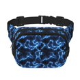 thumbnail image 1 of Balery Blue Lightning Mochila Cinturón para Mujeres y Hombres, Bolsa de Cintura Impermeable de Doble Capa con Correa, 1 of 9