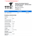 thumbnail image 2 of Ignition Coil and Spark Plug Kit 4 - Compatible with 2017 - 2018 Kia Forte5 SX 1.6L 4-Cylinder, 2 of 2