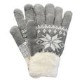 thumbnail image 1 of Knitted Cold Proof Plush Thickened Christmas Gloves, 1 of 4