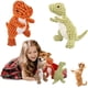 thumbnail image 4 of Peluche de dinosaurio con ventilación vocal, color marrón, 24 cm, 4 of 8