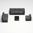 thumbnail image 7 of BaPiPro 7-Piece Outdoor Patio Furniture Set, Black Wicker Rattan Sectional Sofa with Dark Gray Cushions & Coffee Table, All-Weather for Backyard, Porch, Deck, Balcony, 7 of 7