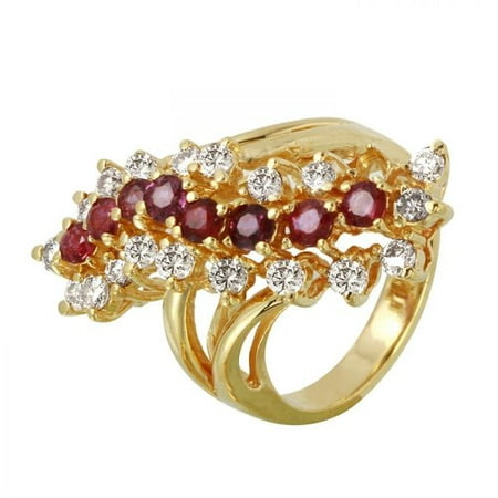 Foreli 2.8CTW Ruby And Diamond 14K Yellow Gold Ring