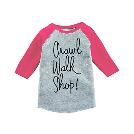 

7 ate 9 Apparel Kids Crawl Walk Shop Pink Baseball Tee
