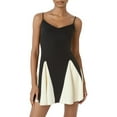 thumbnail image 1 of Vestido sin mangas con contraste para mujer - Tirantes con empalmes - Sexy - Primavera/Verano, 1 of 8