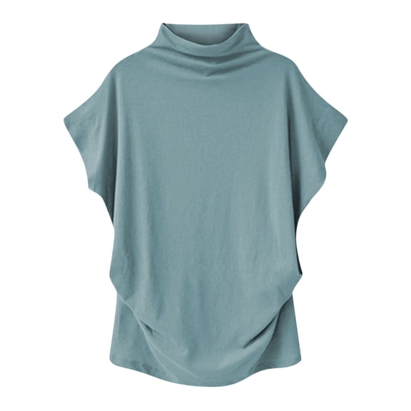 Ashyfjp Womens Summer Tops Casual Solid Color Round Neck Short Sleeve T-Shirts 2026 Trendy Versatile Blouses Versatile Clothes, Size S-6XL