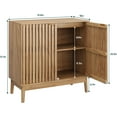 thumbnail image 2 of Smart FENDEE Kitchen Buffet Cabinet with Adjustable Shelf, Wood Coffee Bar Cabinet,Set of 2,Natural, 2 of 7