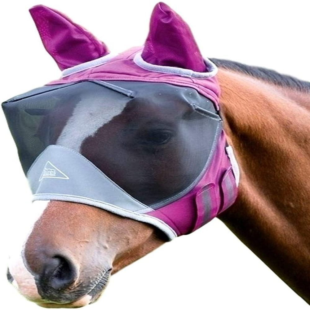 Shires De-Luxe Fine Mesh Fly Mask Pony Size Full Face Stand off Mask 