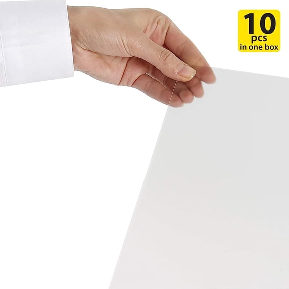 Interchangeable Anti-Reflex Clear Overlay Lens PET Protective Cover for Business Office Home Slide-In Snap Poster Frames 10 pcs in a Box 8.5x11 Inches