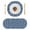 Denim Blue White, variant on Blue Leaves Round 13 Inch Placemats Set of 4, Farmhouse Pastoral Spring Leaf Branch HeatResistant Non Slip Place Mats for Dining Table, Wipeable Braided Kitchen Table Mats for Housewarming