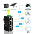 thumbnail image 6 of Mini Industrial 5 Ports Gigabit Ethernet Switch 4×10/100/1000BASE-T 802.3at PoE + 1×10/100/1000T Ethernet Switch Din Rail Mount 12~48V DC, 6 of 7