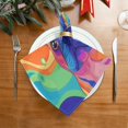 thumbnail image 2 of Satin Native Fab Cotton Dinner Napkin Colorful Dog Art Reusable, 2 of 8