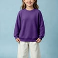 thumbnail image 7 of Lutiedan Boys Girls Knitted Sweaters Teen Crew Neck Long Sleeve Pullover Fall Winter Casual Uniform Sweaters Size 5-16,Purple, 7 of 7