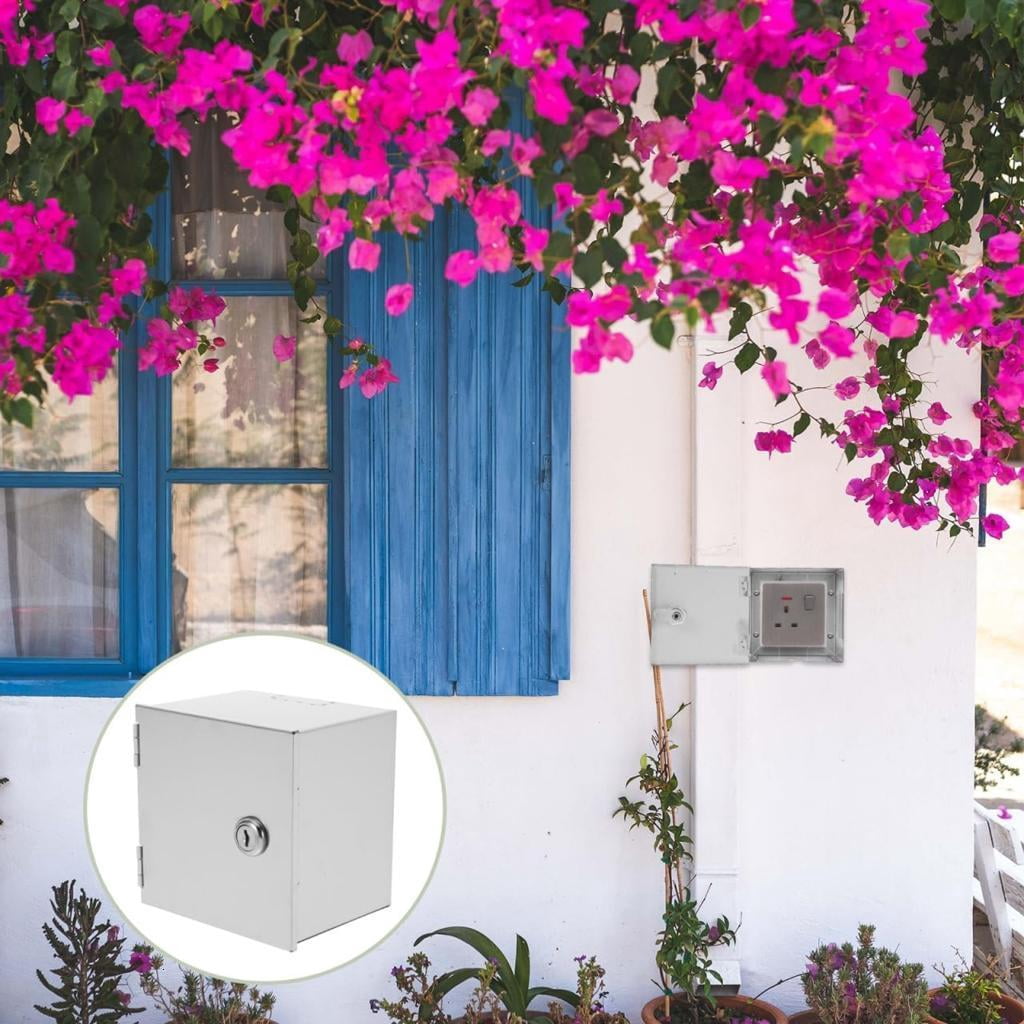 Practical Weatherproof Electrical Outlet Cover in Stainless Steel for Indoor and Outdoor Without Theft Protective